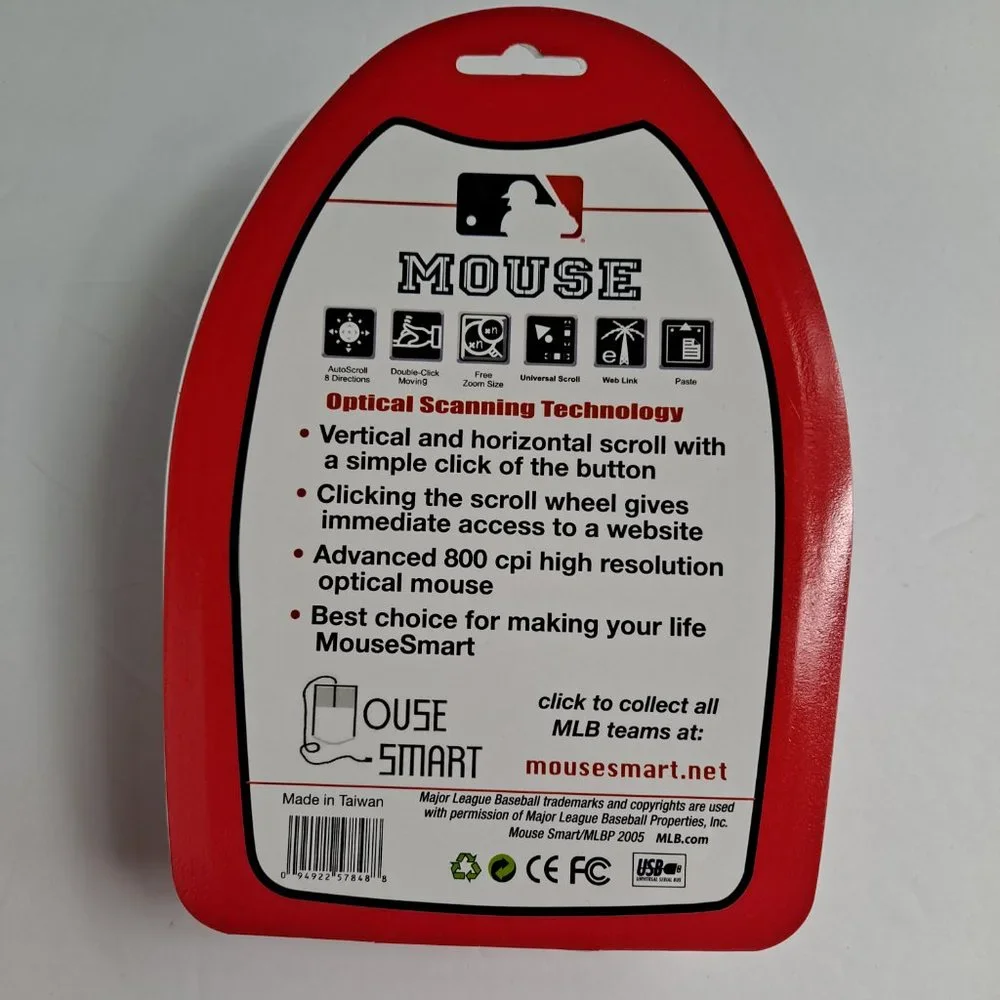 Cincinnati Reds Optical Mouse Baseball Hat USB Corded Fan RED